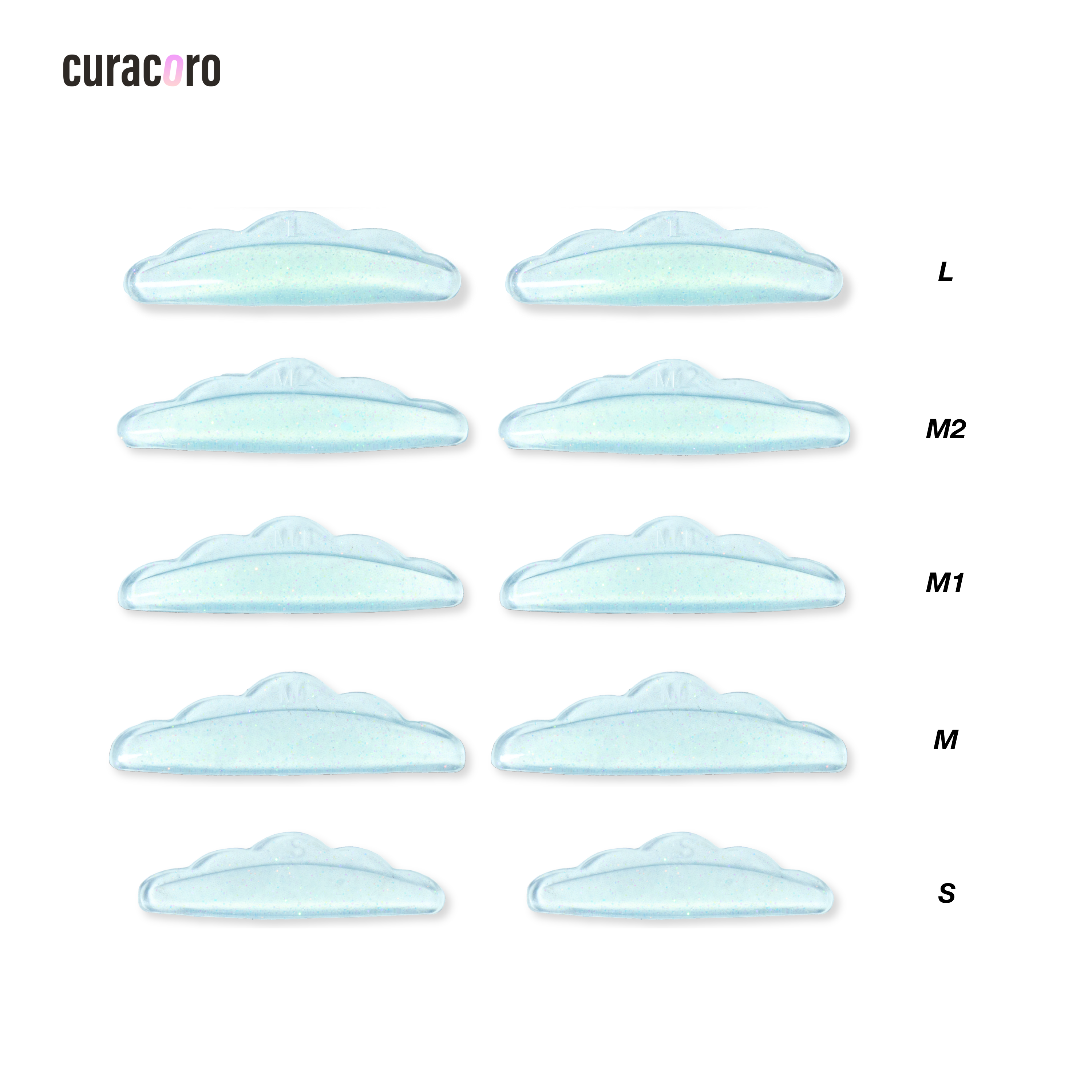 Pads en silicone de rehaussement de cils Blue Wish