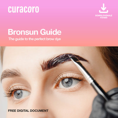 Guide to the perfect brow dye digital document cover displayed 