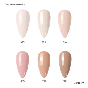Everyday Nude - Collection de gels couleur solides pour ongles (6 couleurs / 15 ml chacune)