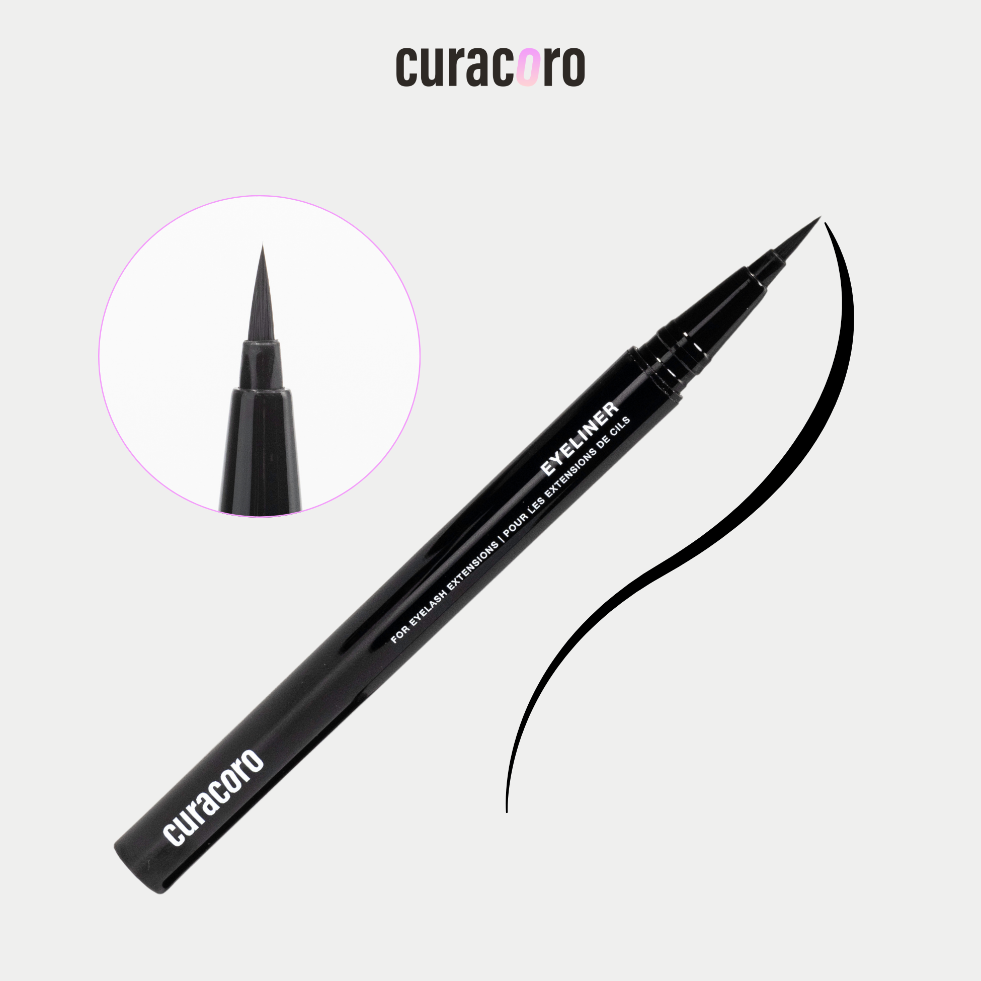 CuraCoro Eyeliner liquide sans huile aux traits fins | Bundle