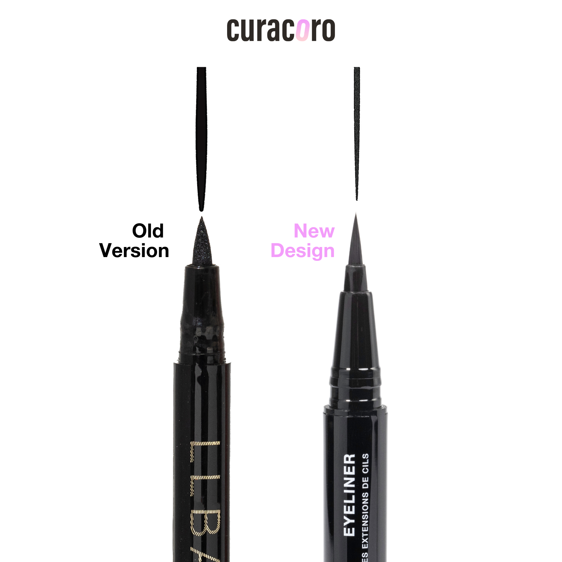 CuraCoro Eyeliner liquide sans huile aux traits fins | Bundle