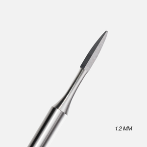 Fraise à cuticules pour ongles - Embout flamme polygonale 1,2 mm