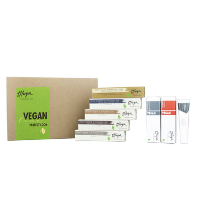 Thuya Vegan Line Perfect Look Kit offers a comprehensive selection of vegan eyebrow and eyelash dyes and treatments for a flawless finish.