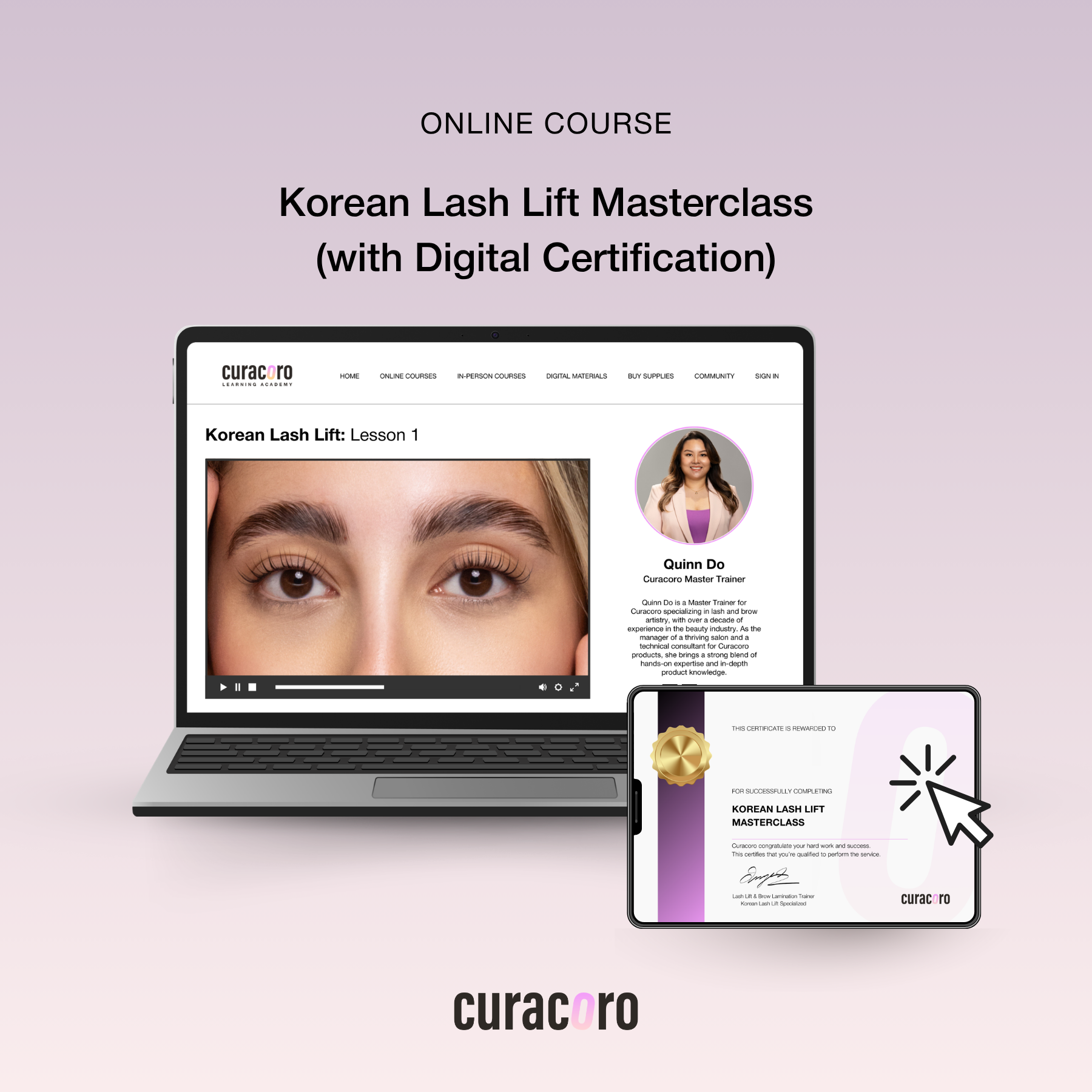 Korean Lash Lift Training | Online Certification | 3 methods (Korean/ Glueless/ Hybrid)
