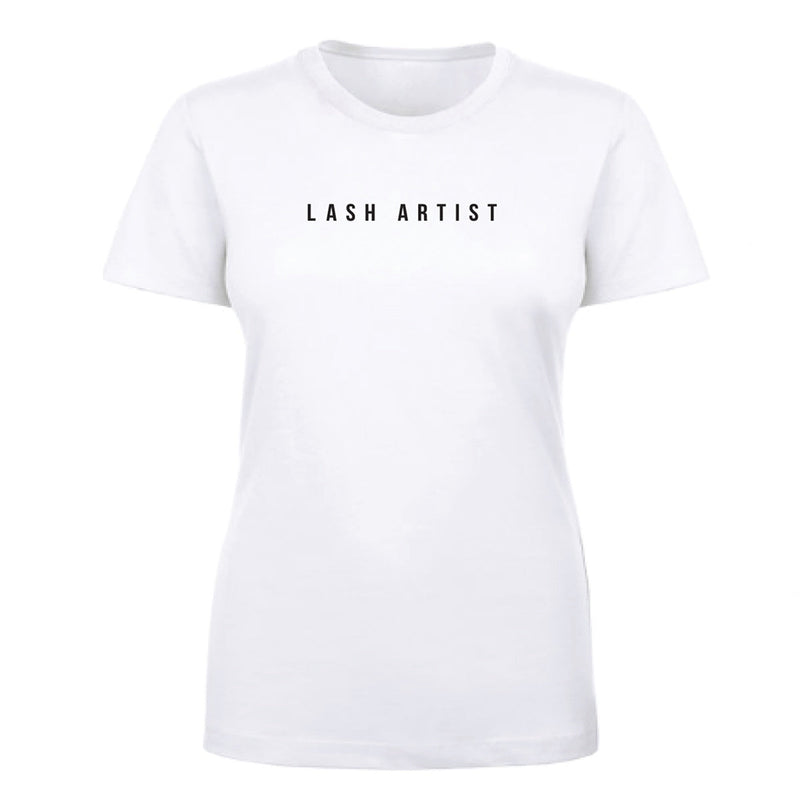 Lash Artist T-Shirt coloured white in front of white background.