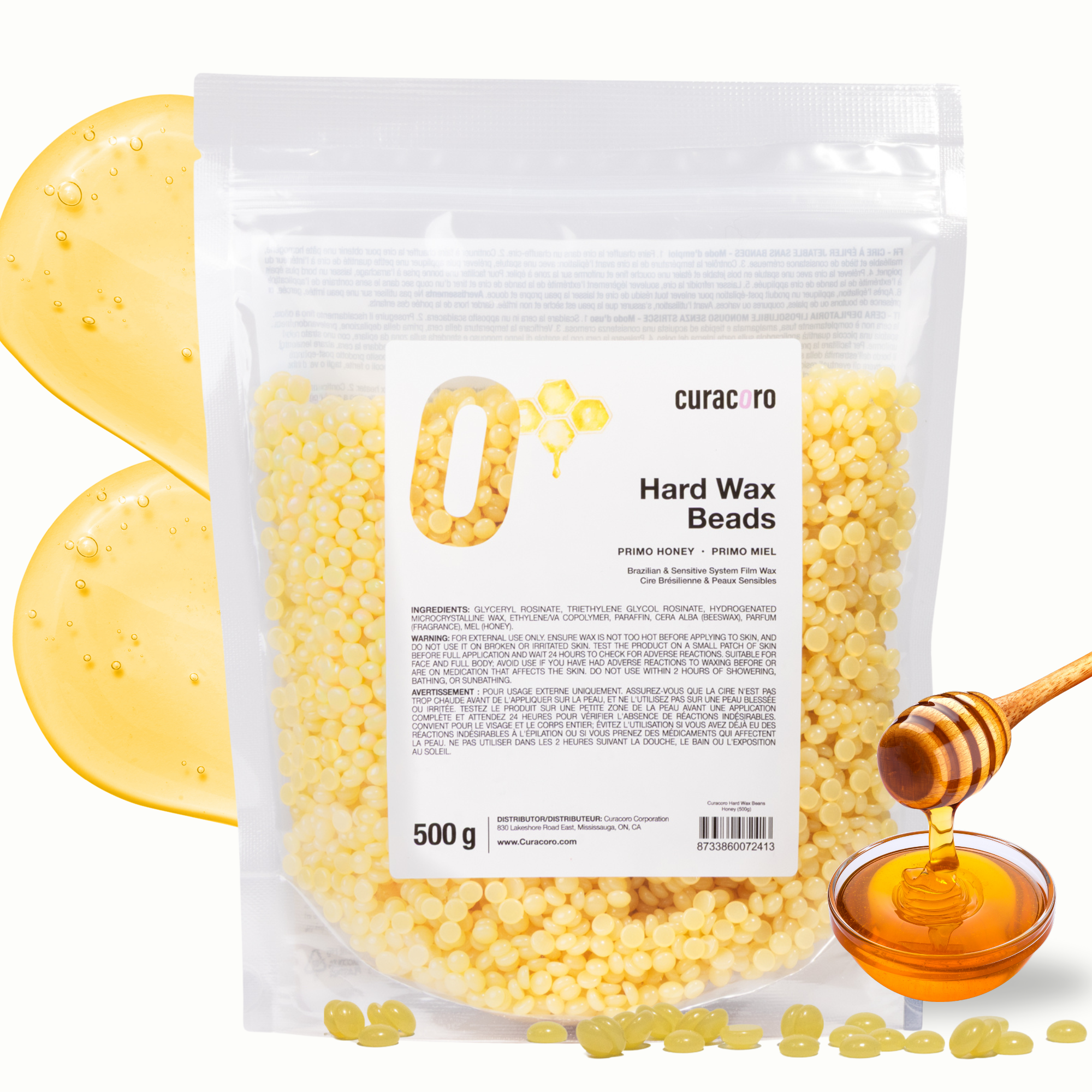Perles de cire dure italienne Curacoro – Miel (500 g)
