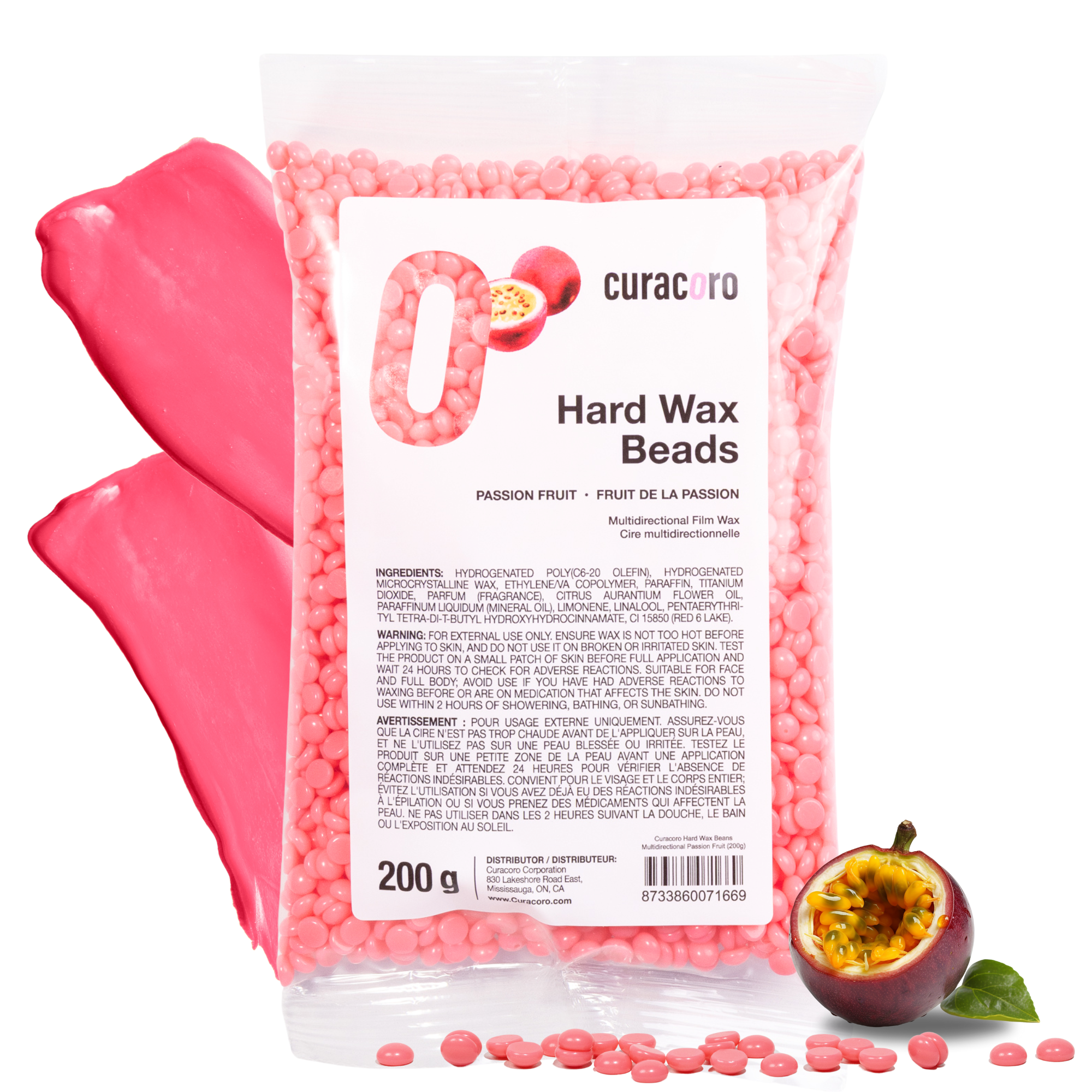 Cire film multidirectionnelle Curacoro Perfect Touch - Fruit de la passion (200g)