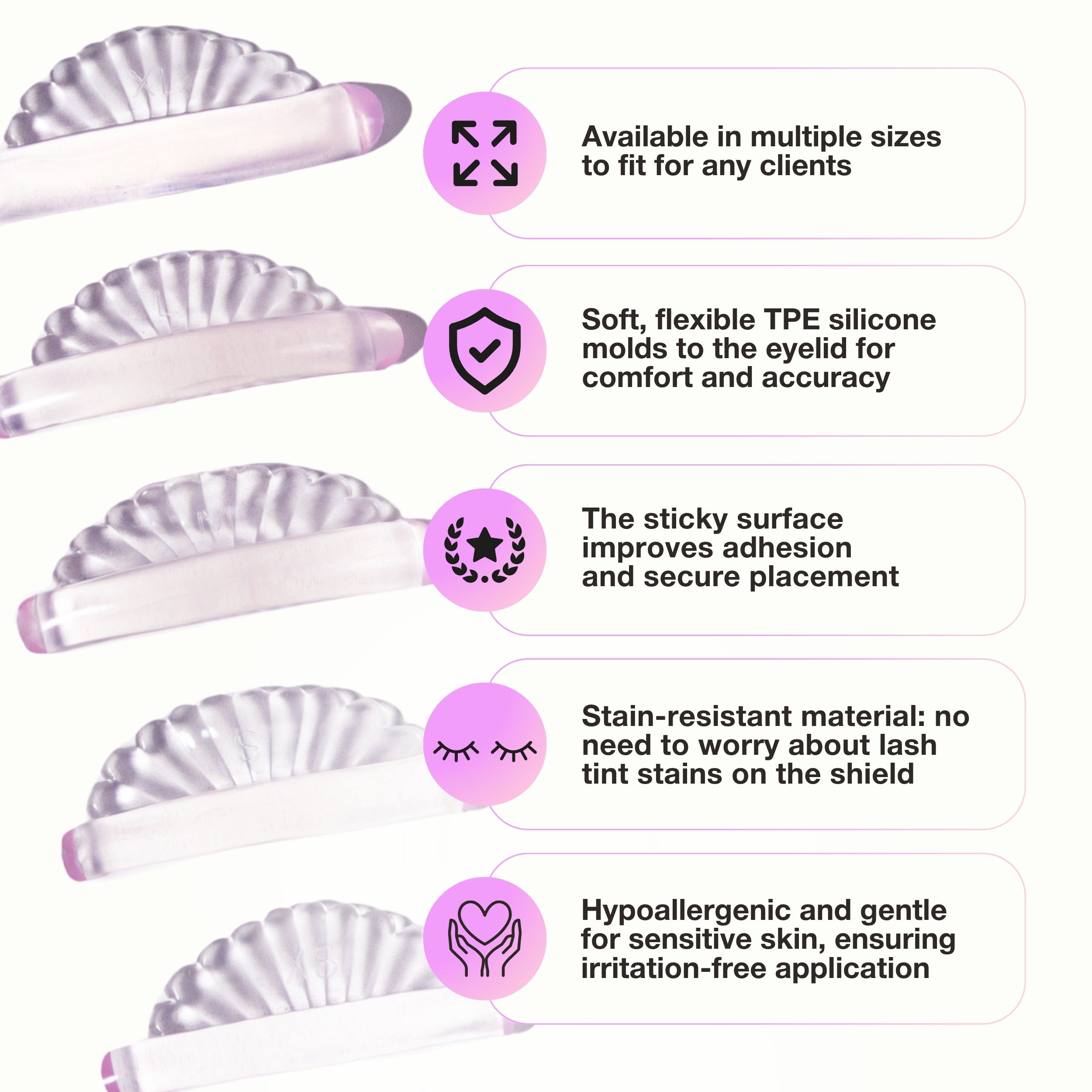Boucliers de rehaussement de cils - Coral Crest