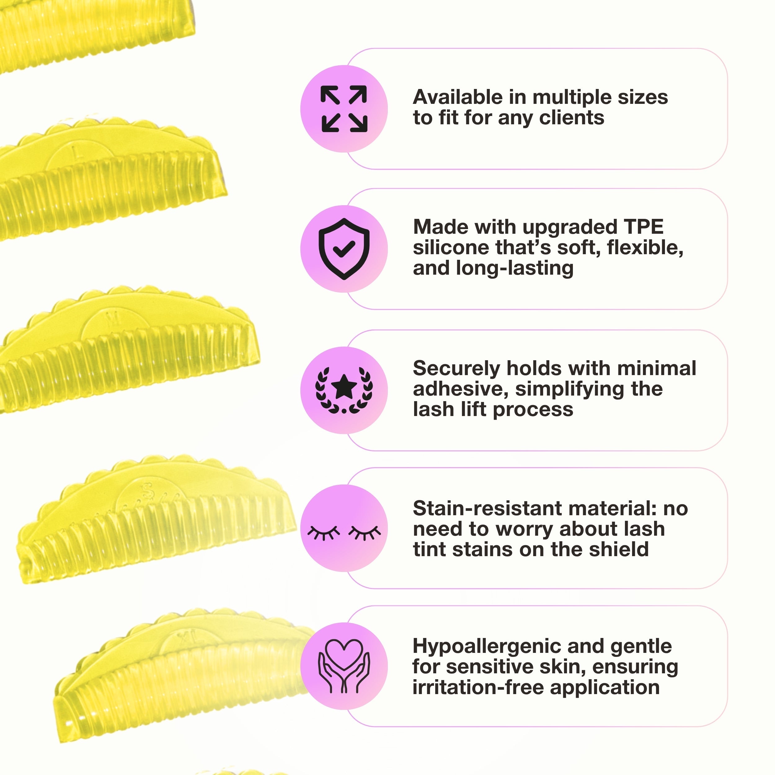 Boucliers de rehaussement des cils - Sunny Anime