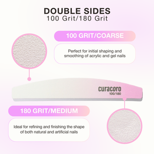 Limes à ongles double face - Qualité professionnelle | Lot de 10