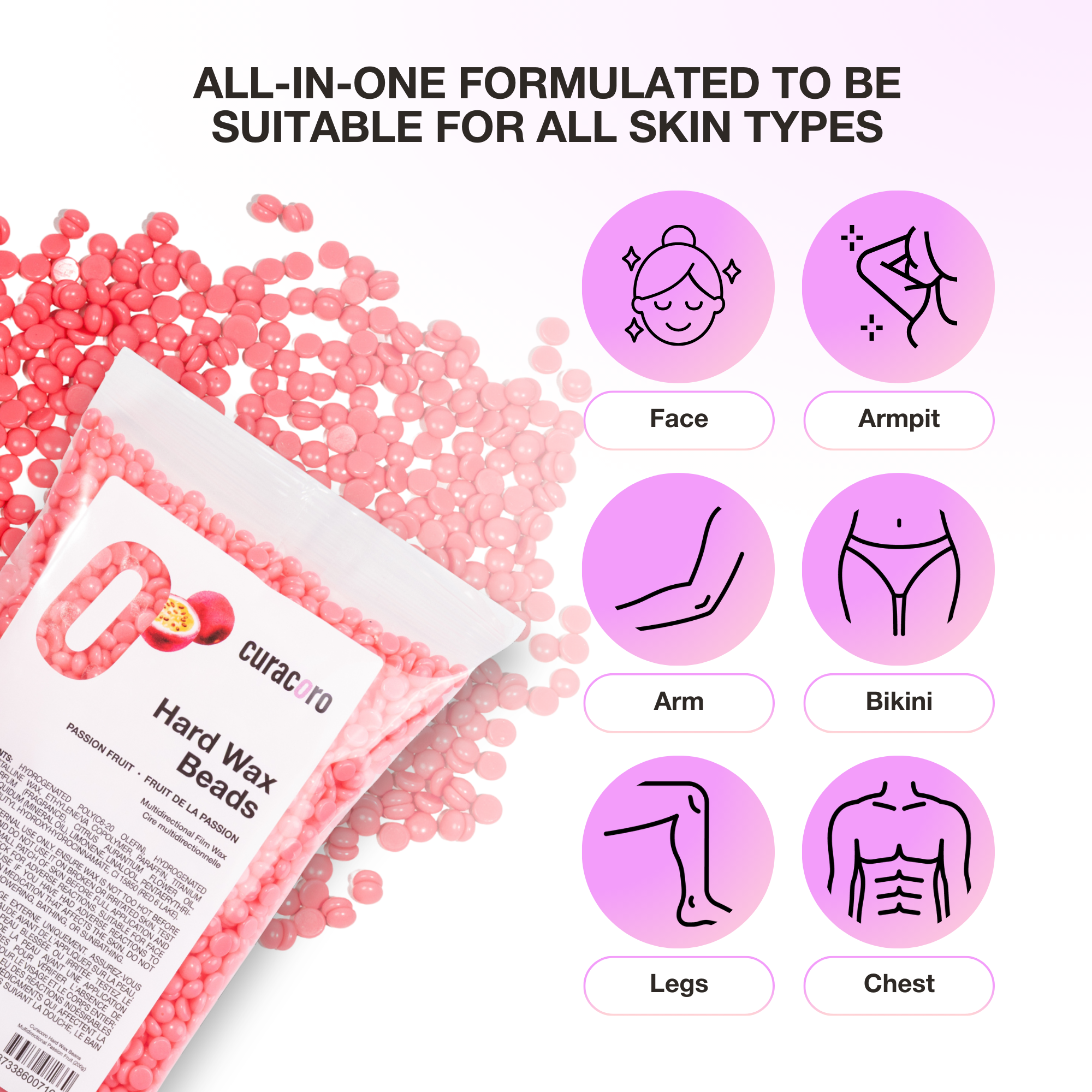 Cire film multidirectionnelle Curacoro Perfect Touch - Fruit de la passion (200g)