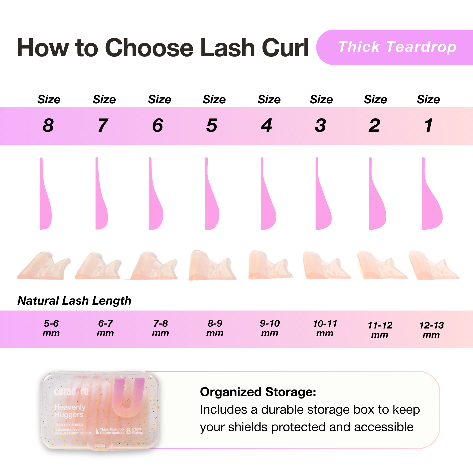 How to choose lash curl thick teardrop