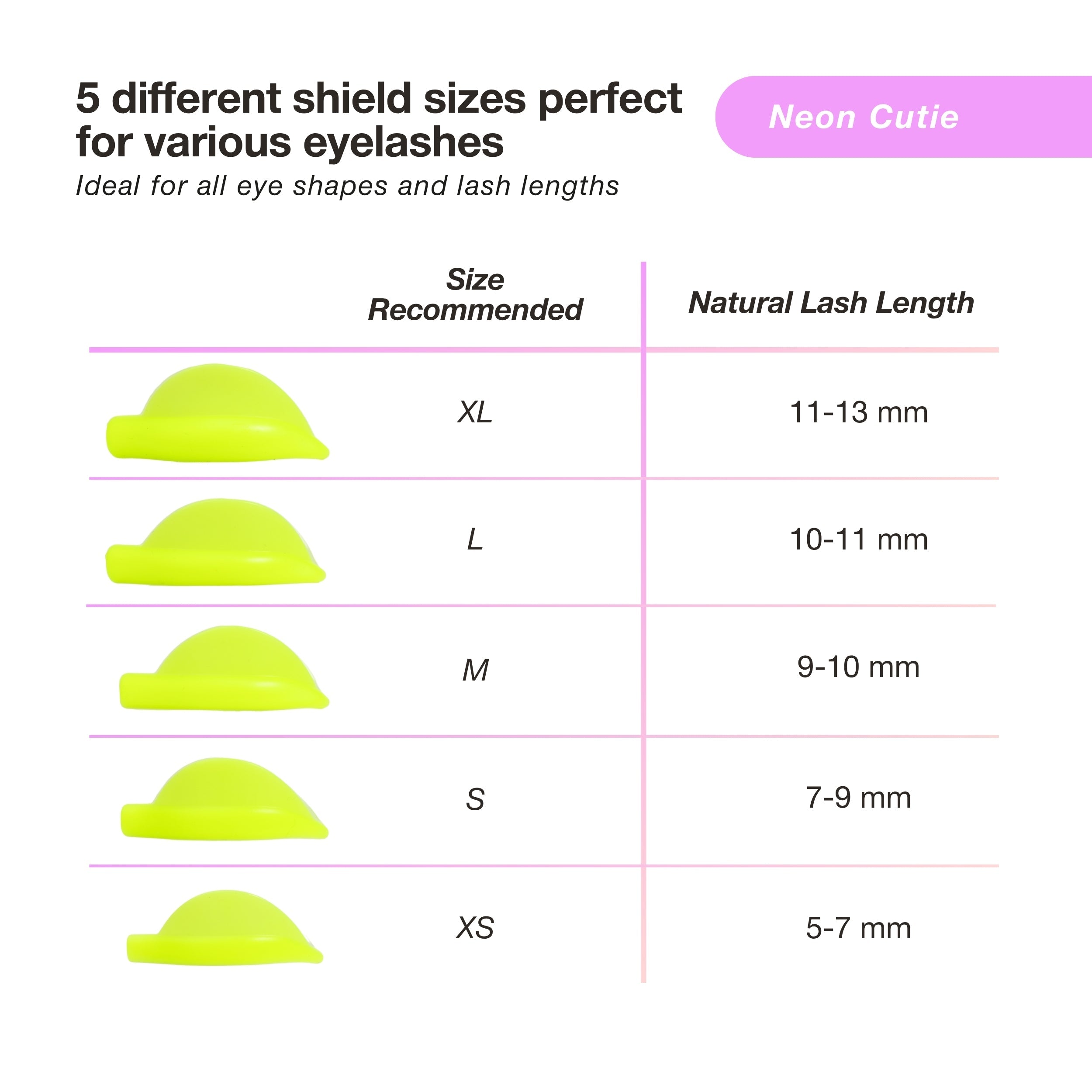 Pads de rehaussement de cils - Neon Cutie