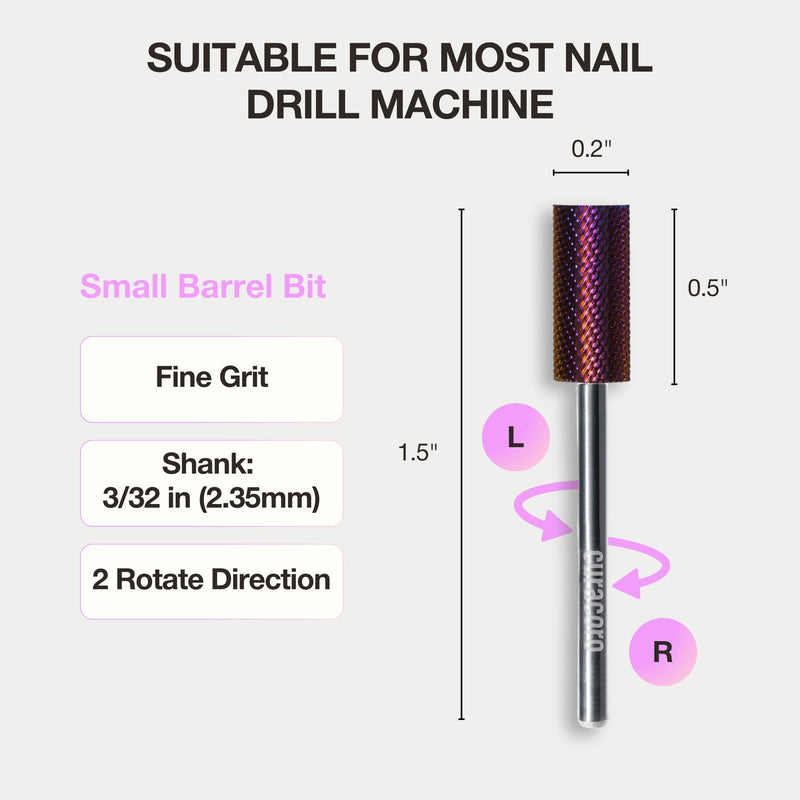 Nail Drill Bit Small Barrel Bit (Fine) 3/32"