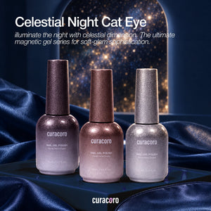 Celestial Night - Collection de gels Cat Eye pour ongles (6 couleurs / 15 ml chacune)