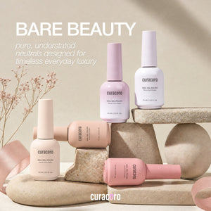 Bare Beauty - Collection de vernis gel de couleur unie et effet sirop (6 teintes / 15 ml chacune)