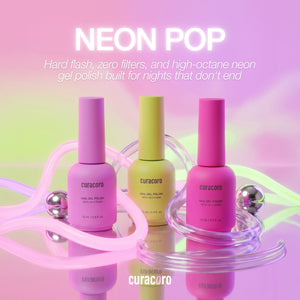Neon Pop - Collection de gels couleur solides pour ongles (6 couleurs / 15 ml chacune)