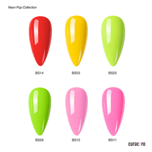 Neon Pop - Collection de gels couleur solides pour ongles (6 couleurs / 15 ml chacune)