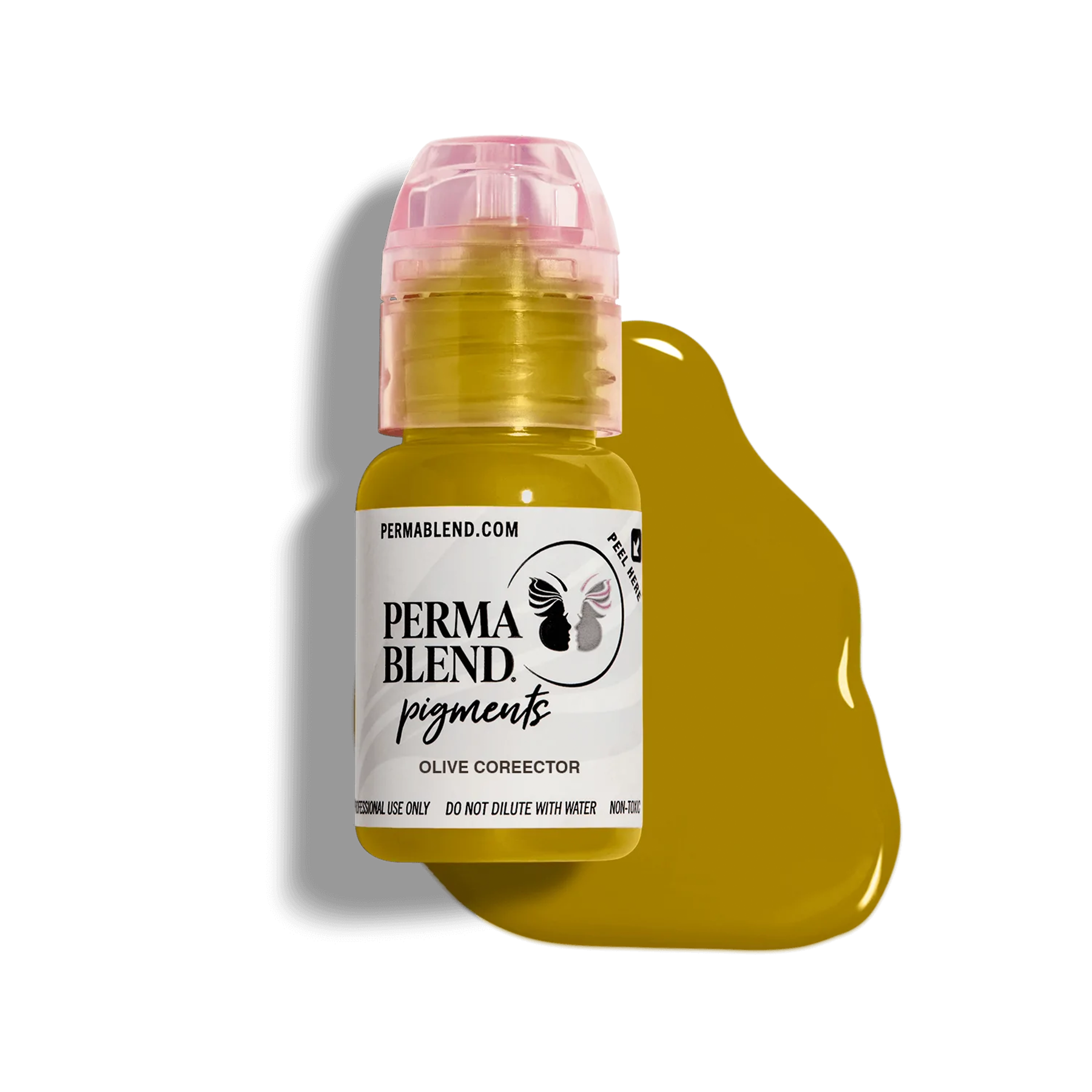 PERMA BLEND olive Corrector displayed on swatch