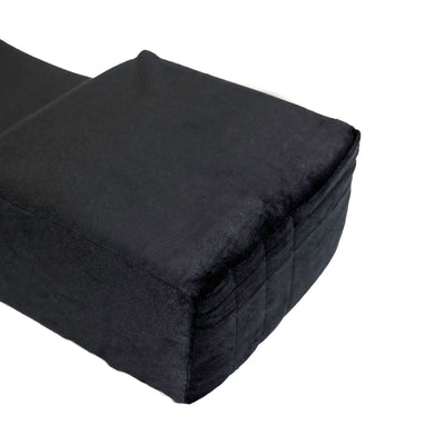 Side view of a black Memory Foam Pillow.