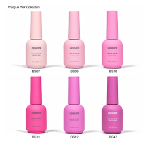 Pretty in Pink - Collection de gels couleur solides pour ongles (6 couleurs / 15 ml chacune)