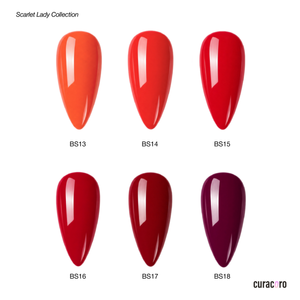 Scarlet Lady - Collection de gels couleur solides pour ongles (6 couleurs / 15 ml chacune)