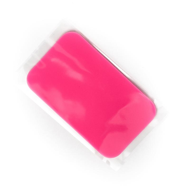 Silicon Pad in Pink Over White Background 