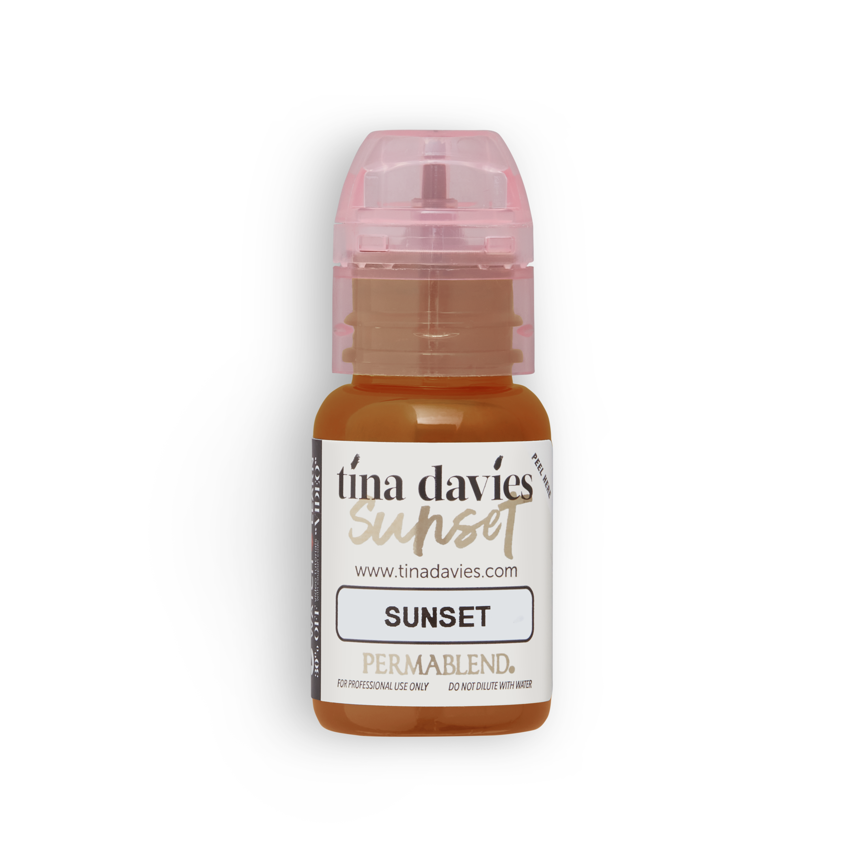 Sunset brow pigment bottle displayed 