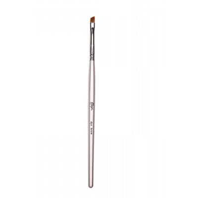 Thuya Dye Brow Brush with a sleek silver handle and angled bristles, designed for precise application of eyebrow dye.