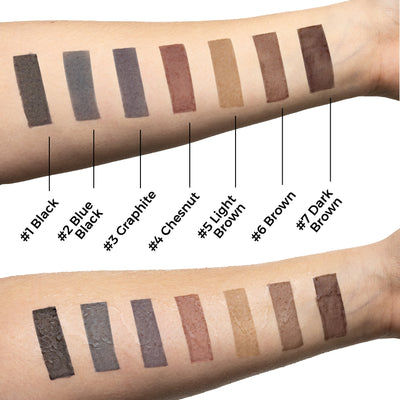 Swatches of tint colors displayed on arms