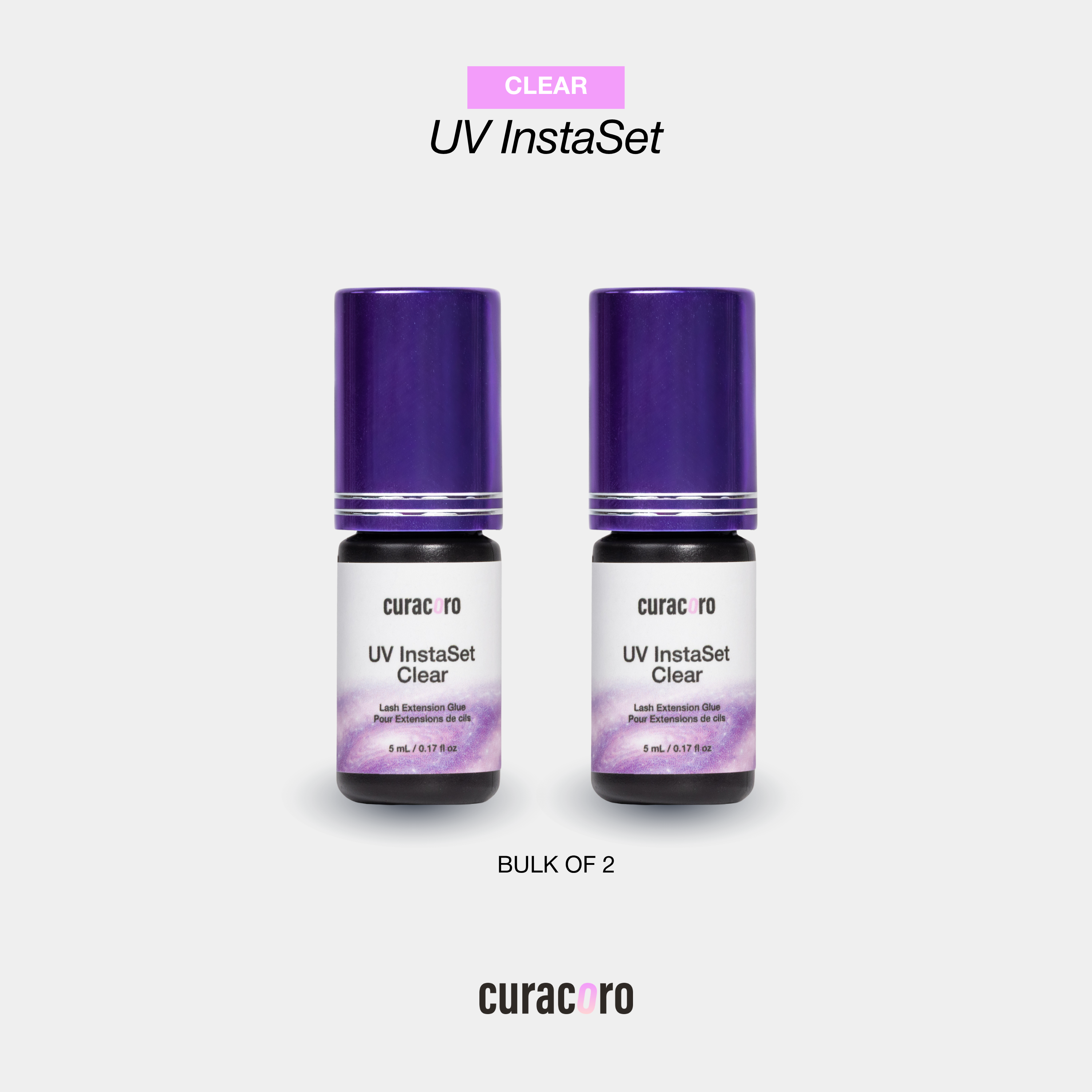UV Instaset Clear – Colle transparente pour extensions de cils 5 ml