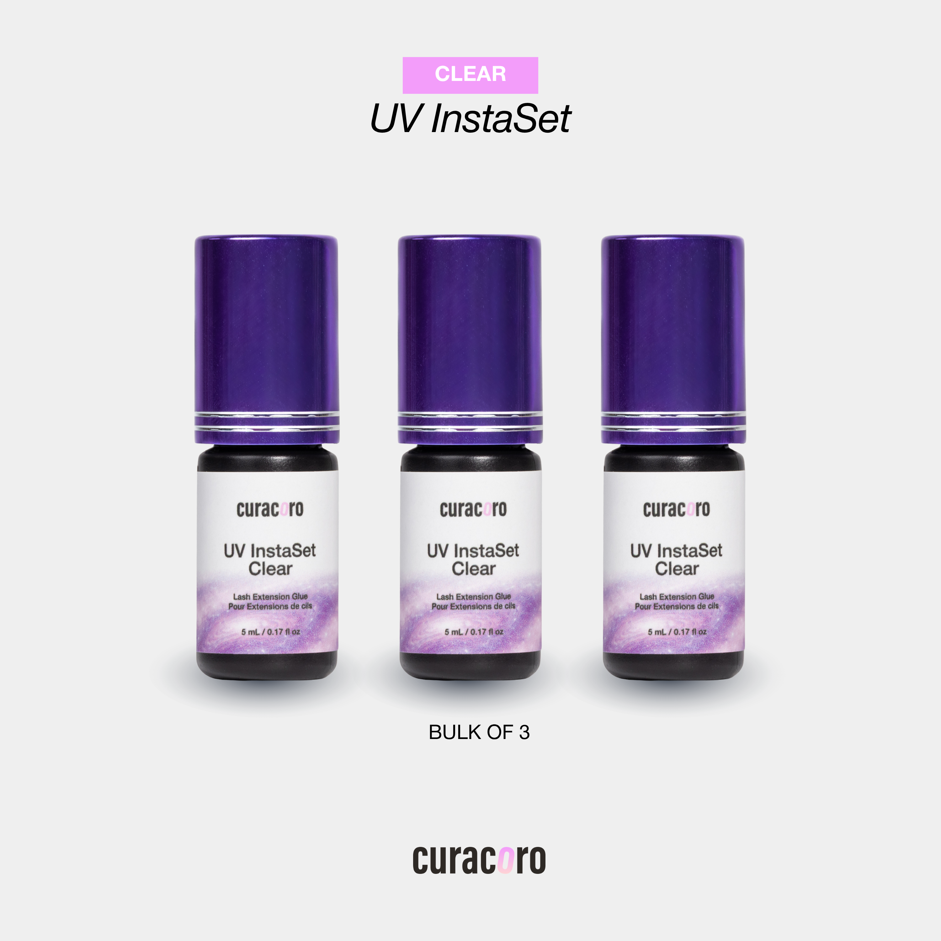 UV Instaset Clear – Colle transparente pour extensions de cils 5 ml