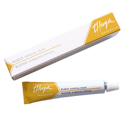 Thuya Professional Line Blond Eyebrows Special tint in a white and gold tube with matching packaging for eyebrow coloring.