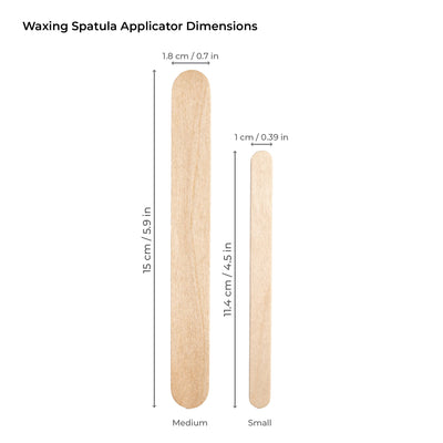 Waxing Spatula Applicator Medium and Small size comparison.