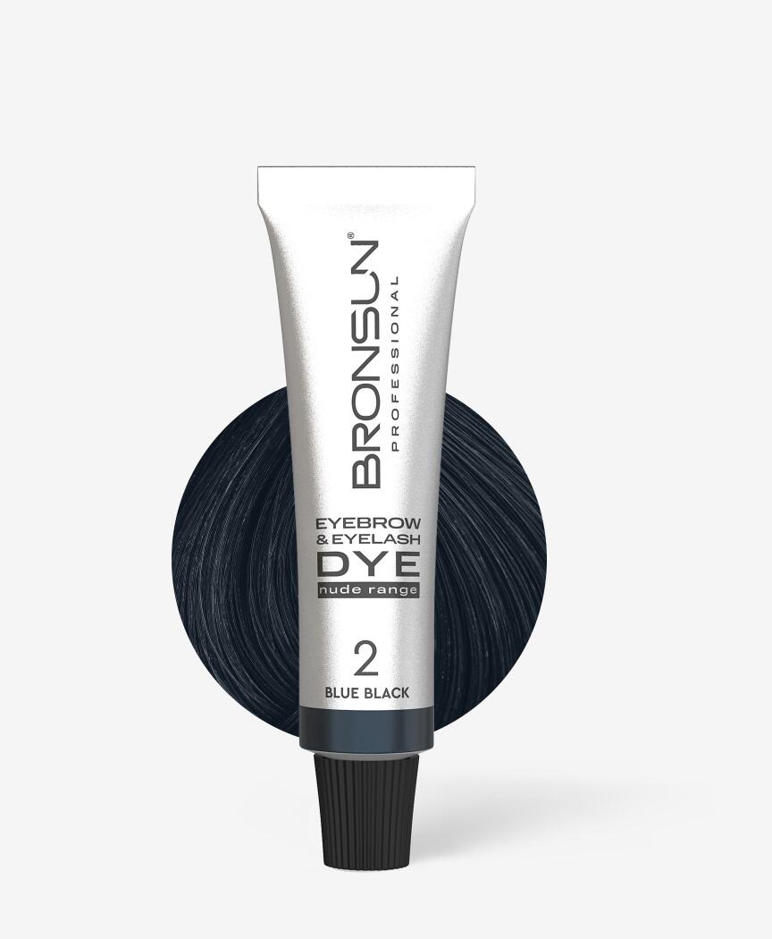 Eyebrow and Eyelash Cream Dye NUDE RANGE BRONSUN blue black 