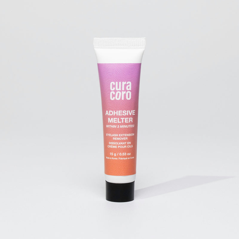 Curacoro adhesive melter eyelash extension remover tube on a white background.