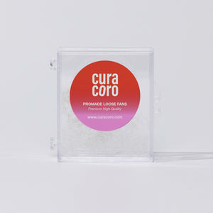 White Promade fans loose Clear Case Over White Background