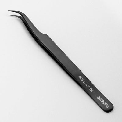 Curacoro Fan-Lash-Tic Tweezers Onyx style.