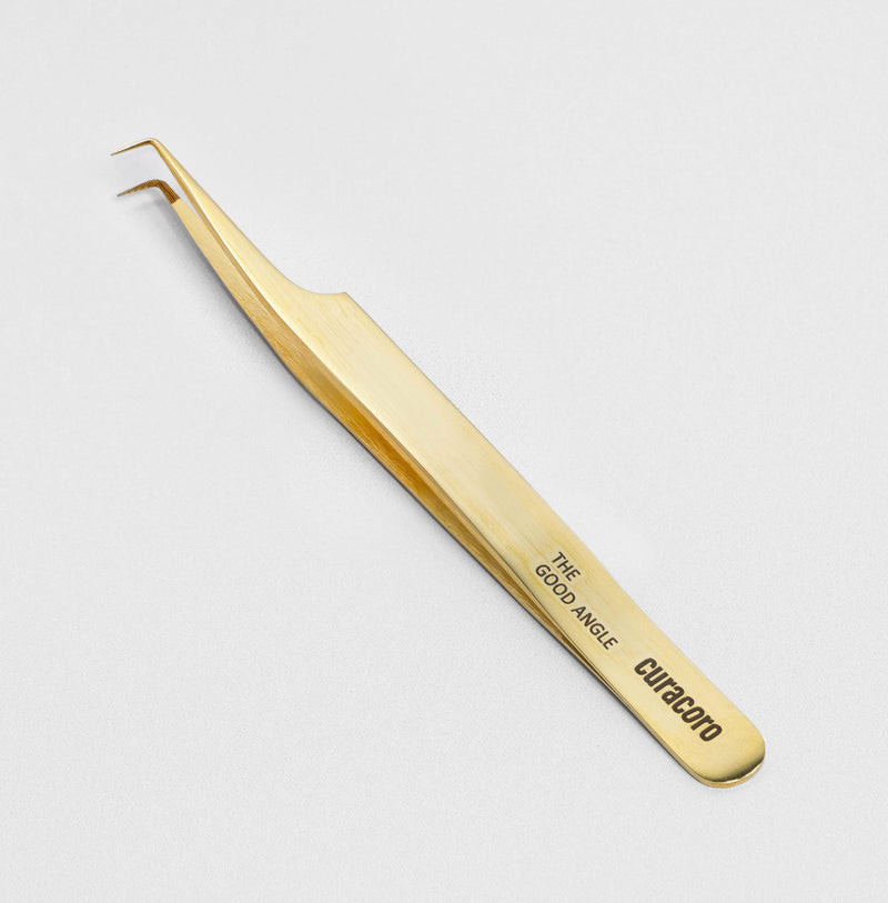 Curacoro Lash Extension Tweezer Gold style.