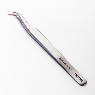 Curacoro Fan-Lash-Tic Tweezers Silver style.