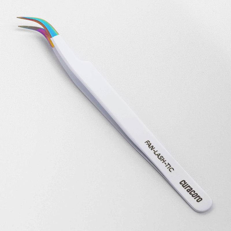 Curacoro Fan-Lash-Tic Tweezers Daisy White style.