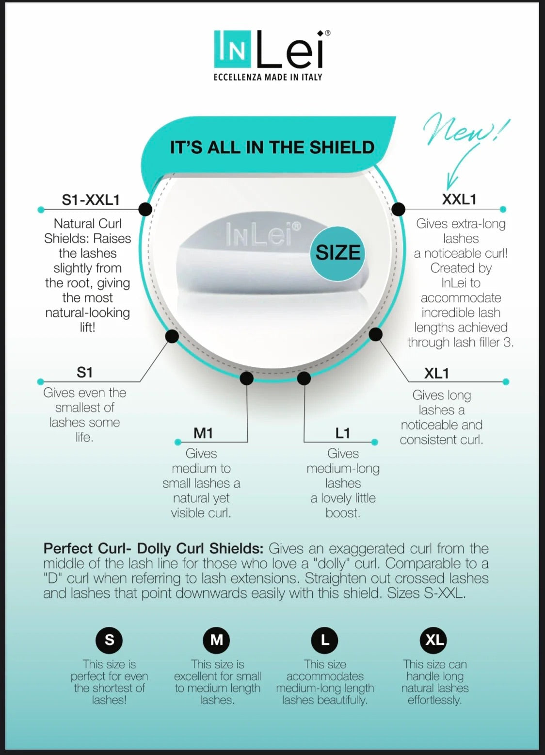 InLei® ONLY Shield Size Information Guide
