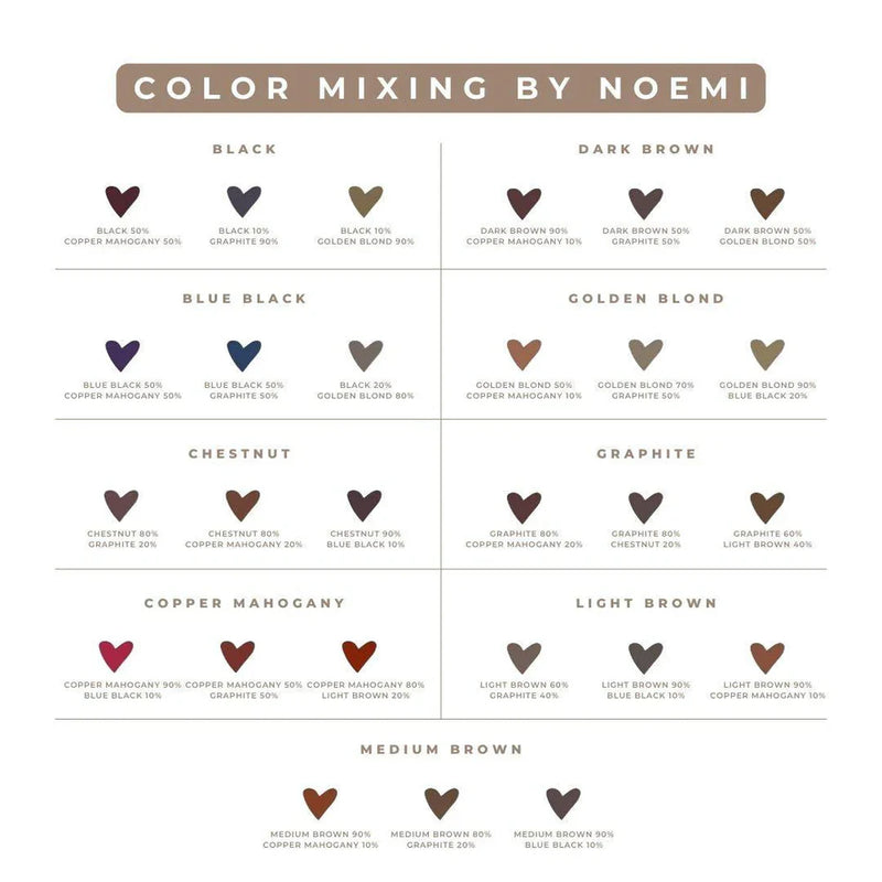 Noemi Hybrid Brow & Lash Dye Color Mix