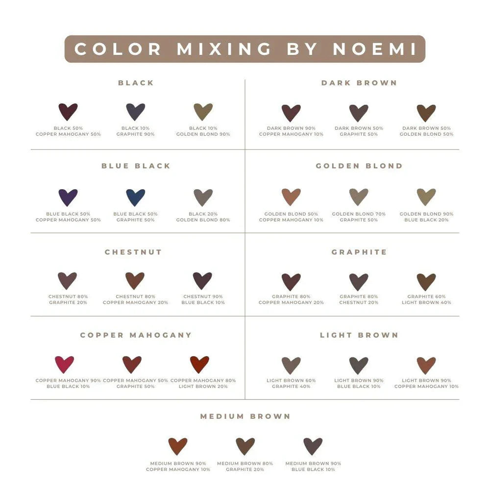Noemi Hybrid Brow & Lash Dye Color Mix