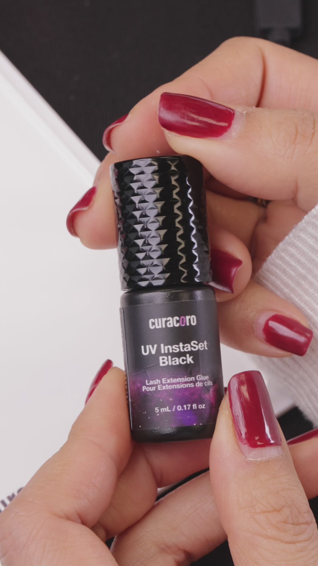 UV Instaset Black – Colle UV noire pour extensions de cils