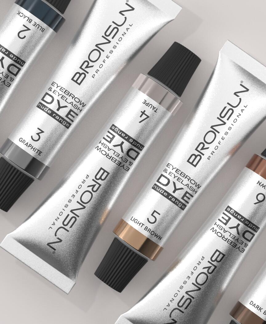 Eyebrow and Eyelash Cream Dye NUDE RANGE BRONSUN brown 